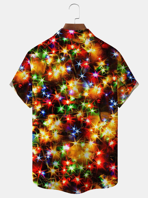 Men's Christmas Funny Graphic Short Sleeve Hawaiian Shirt